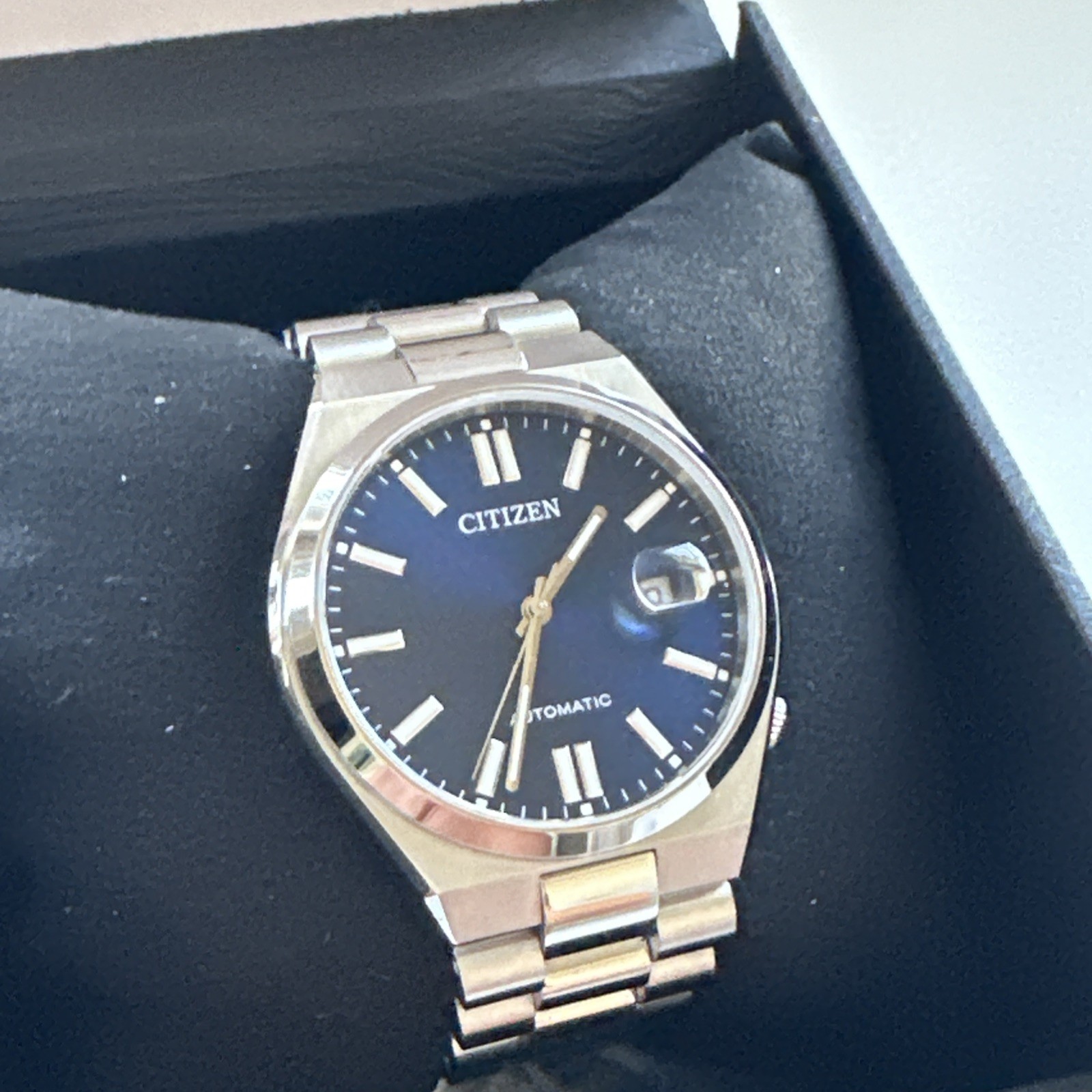 Citizen Unisex’s Tsuyosa Date Window Silver Automatic Watch 37MM NJ0200-50M