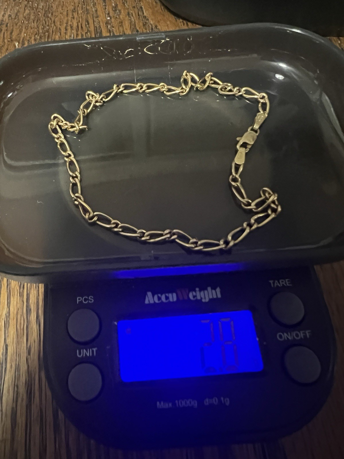 UNOAERRE UNUSUAL 14K YELLOW GOLD 9.5″ CHAIN BRACELET/ANKLET 2.8 g. Exc