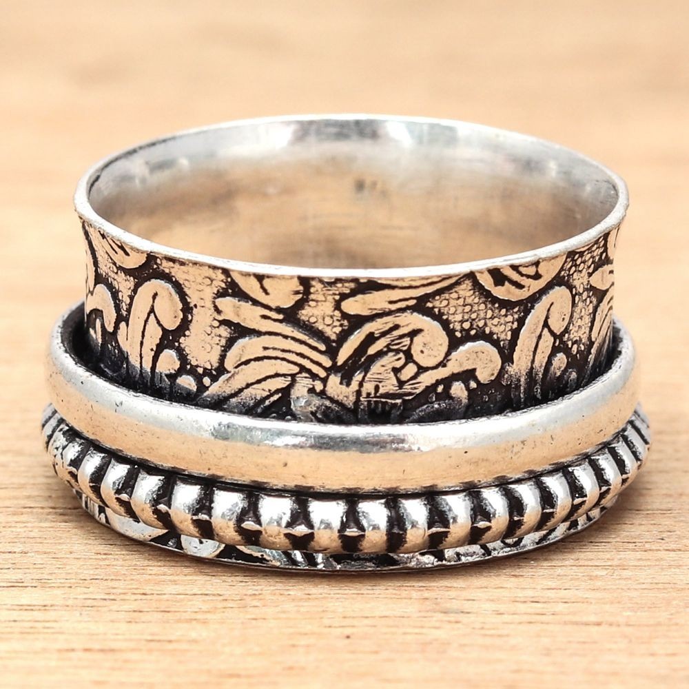 Spinner Anxiety Handmade Silver Jewelry “8”