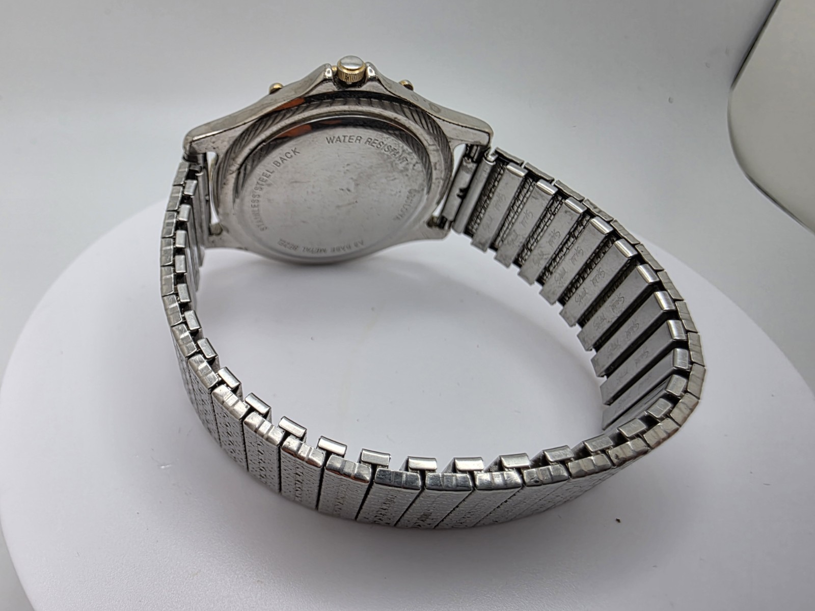 Caravelle By Bulova Men’s Five Star Watch Two Tone 38 MM White Dial Works Great