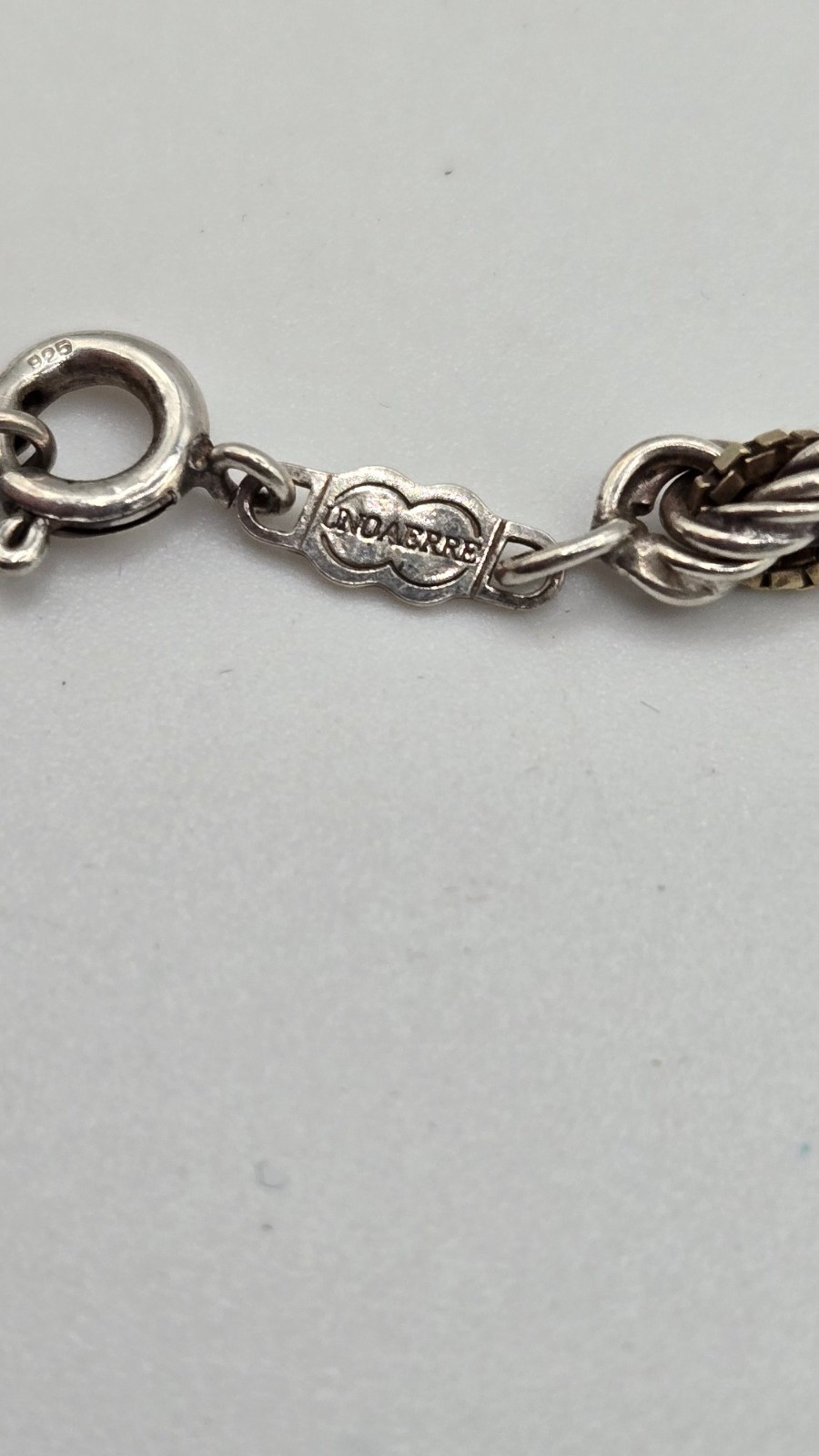 Vintage Italy Jewelry UnoAErre 925 Sterling Silver Box Twist Chain 19 Inch