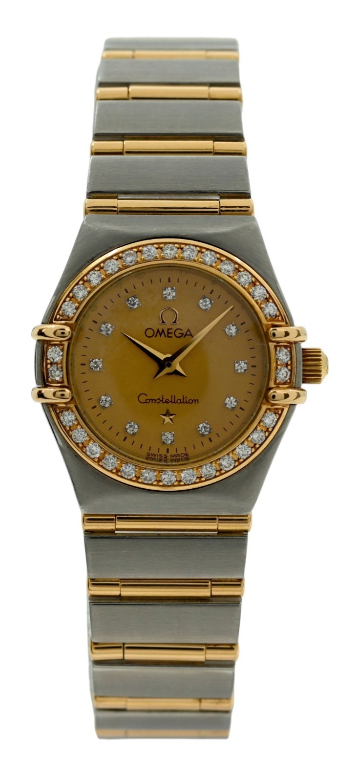 Omega 22.5mm Ladies Constellation Linen Diamond Bezel/ Dial Watch! Ref: 1267.15!