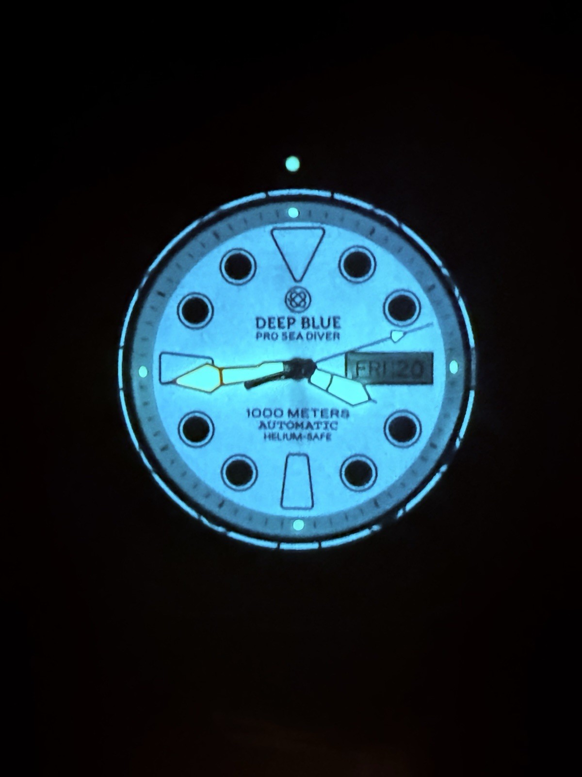 Deep Blue PRO SEA DIVER 1000M AUTO DIVE WATCH-BLUE FULL LUME DIAL/NEW‼️