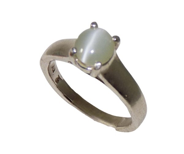 19thC Antique 1¼ct Chrysoberyl Cat’sEye+Silver Ring: Ancient Rome Evil Eye Guard