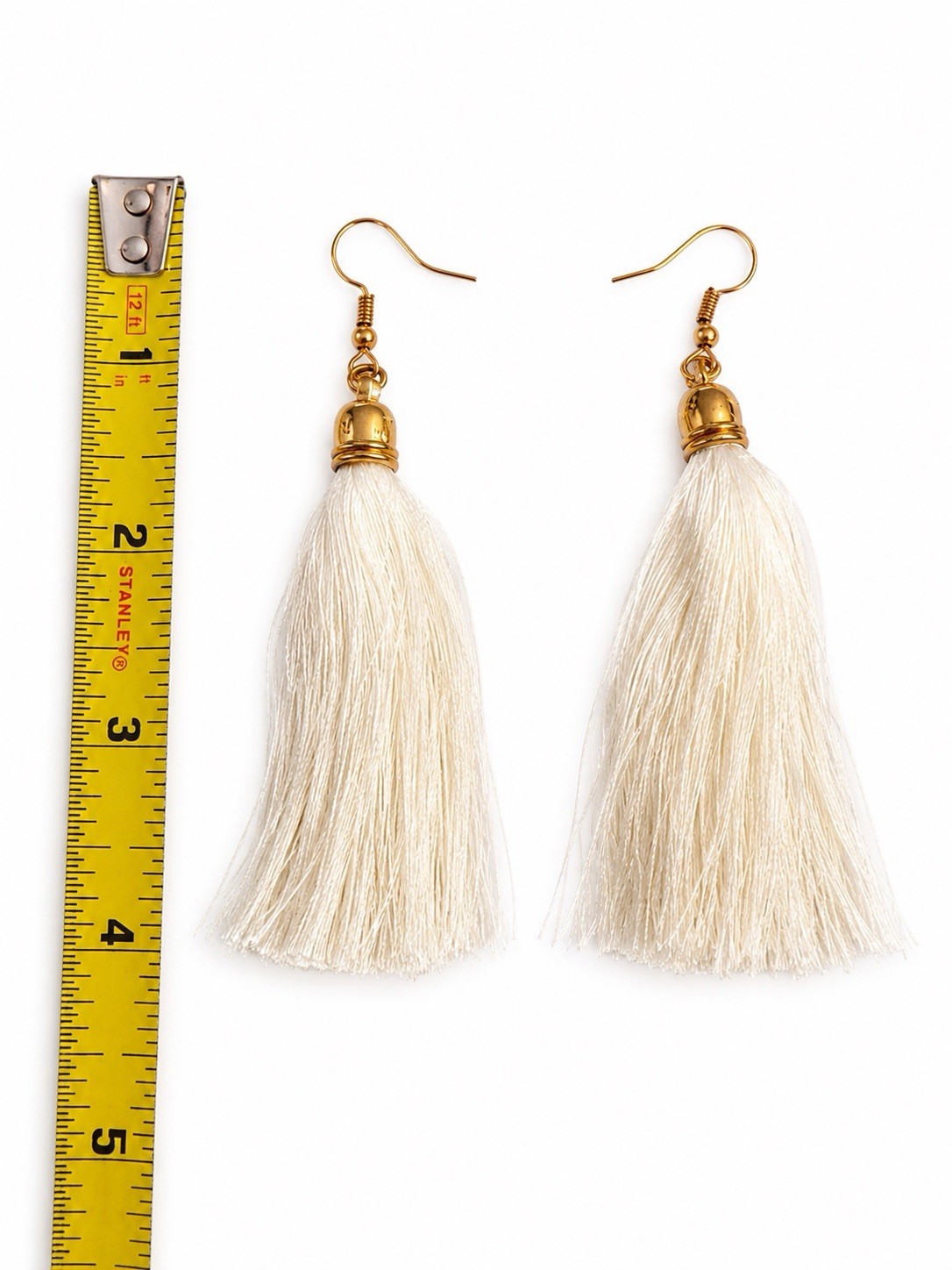 Ivory Tassel Drop Earrings Gift Box Included Ready to Gift Elegant Boho