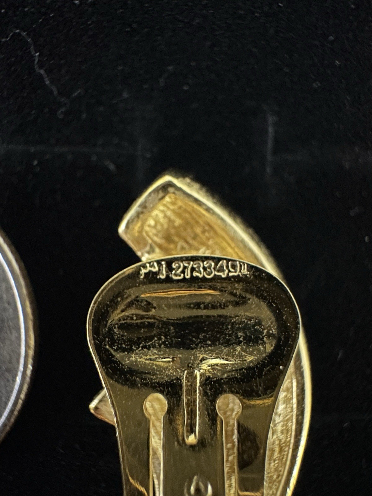 Vintage Christian Dior rare patented with gold-tone,black enamel and rhinestones