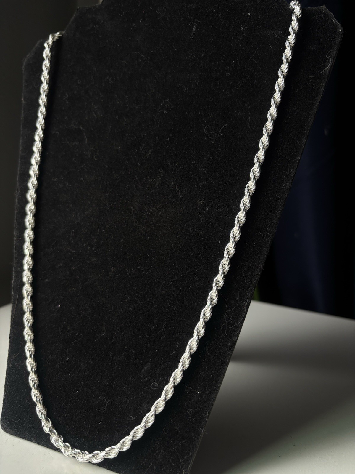 Solid Sterling Silver 5.2mm Rope Chain 24” Inch Heavy 45 Grams