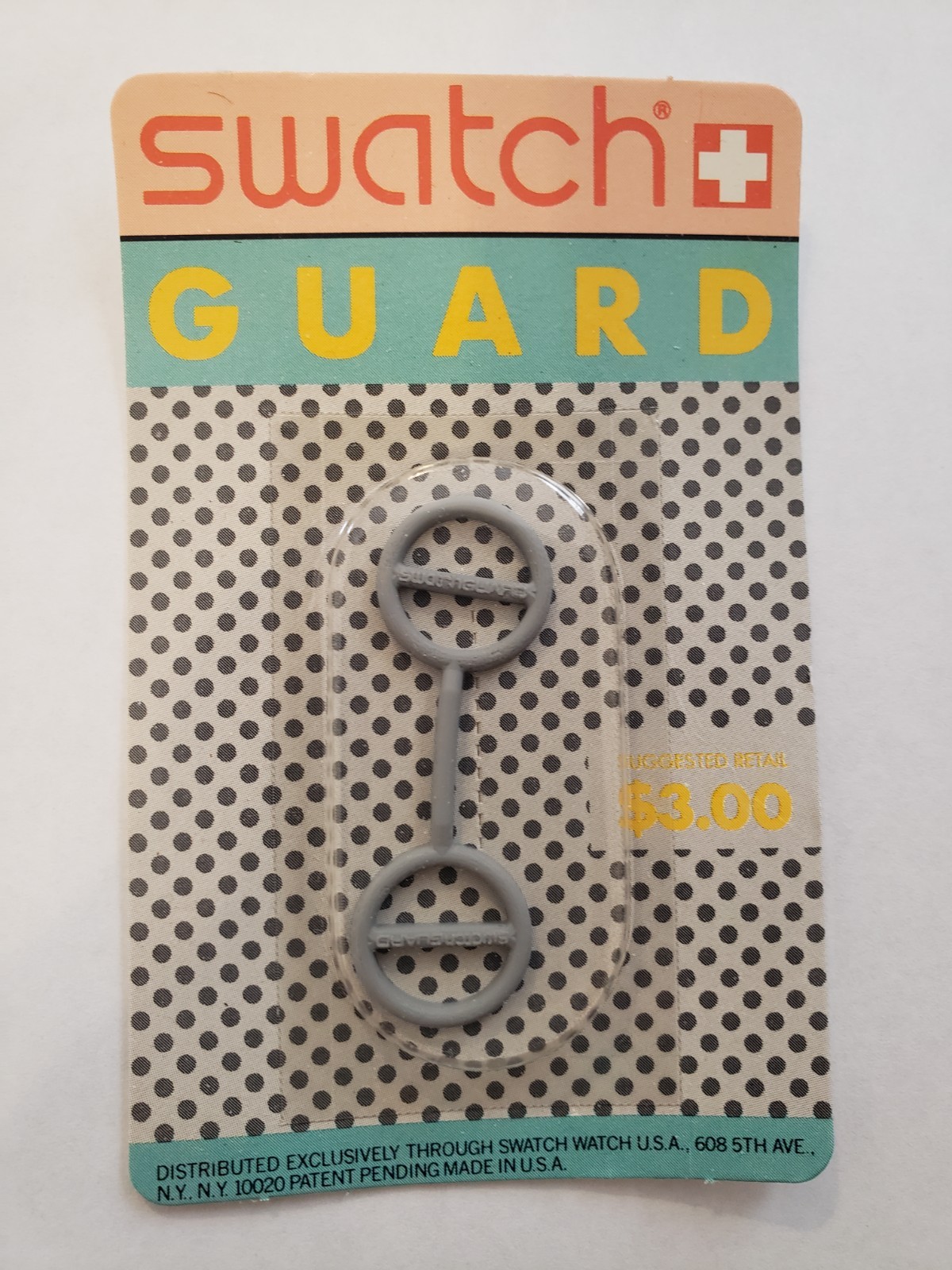 Vintage Swatch Watch Guard Grey New In Blister Pack