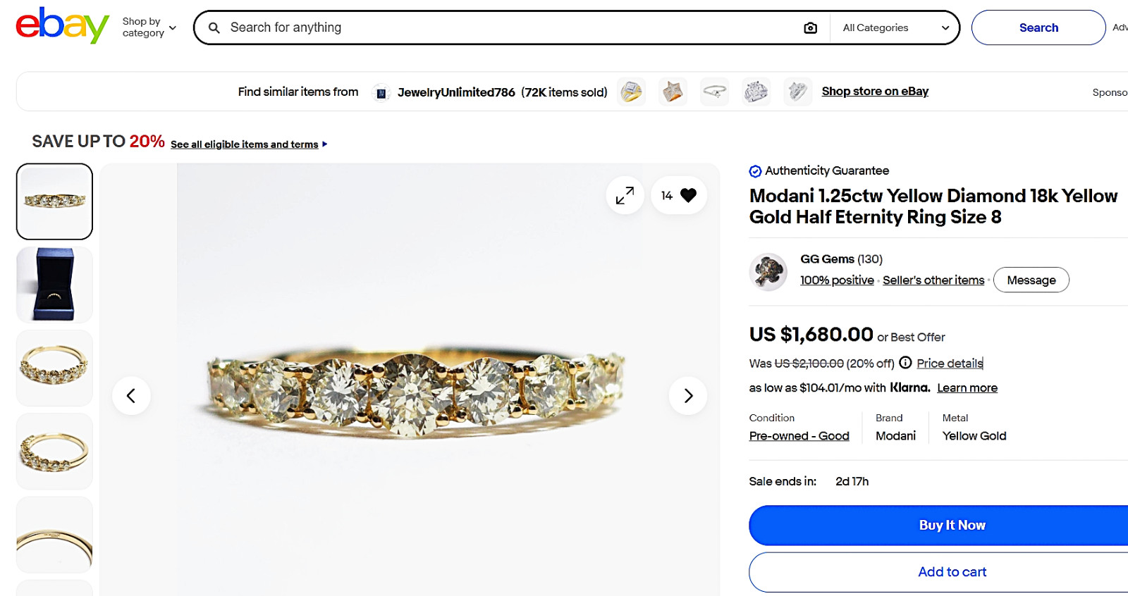 Natural Untreated 0.78ctw Light Yellow Diamond Band Ring 10K White Gold Sz 8 NEW