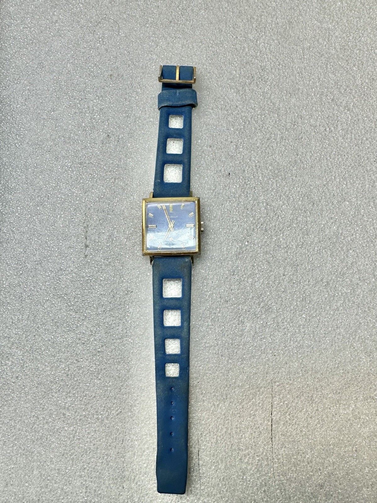 Very Rare VTG Fond Acier Inoxydable Swiss Made Rixalux Square Dave