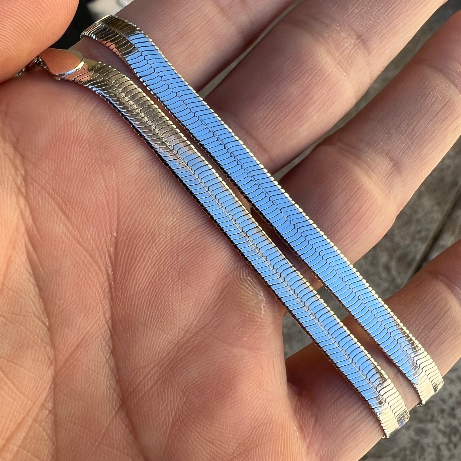 Herringbone Chain Mens & Ladies Silver Plated 4mm-14mm Wide 20″ 24″ 30″ Necklace