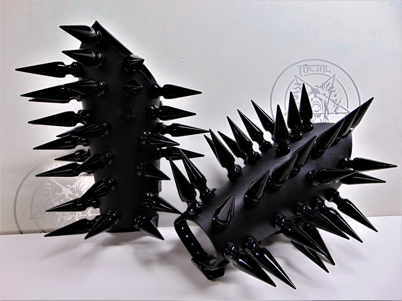 LEATHER GAUNTLETS BLACK SPIKES.BLACK METAL…(MDLG0108)….. DARK FUNERAL’S
