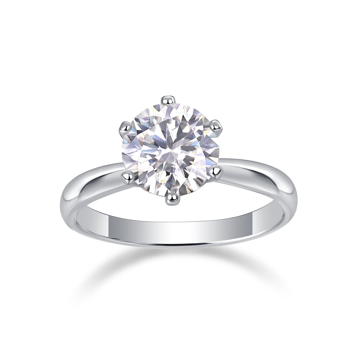 1/2/3Ct Moissanite Wedding Engagement Ring Real 925 Sterling Silver Certificate