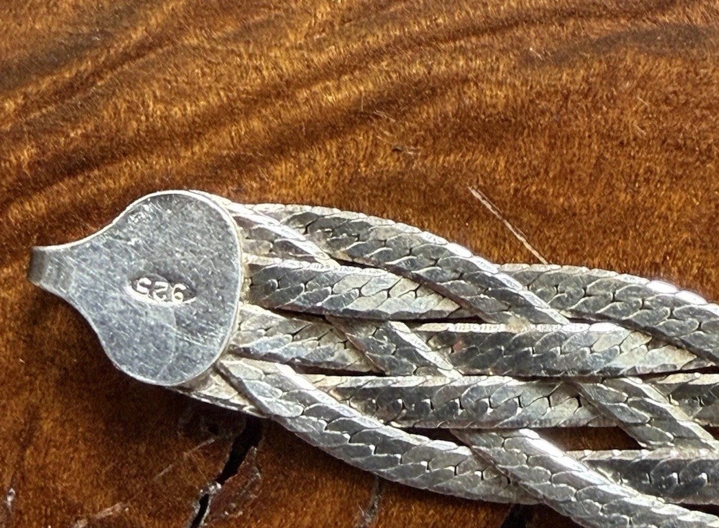 Sterling Silver 925 Lot Of 3 Bracelets Including 2 From Italy Total 14.9 Grams