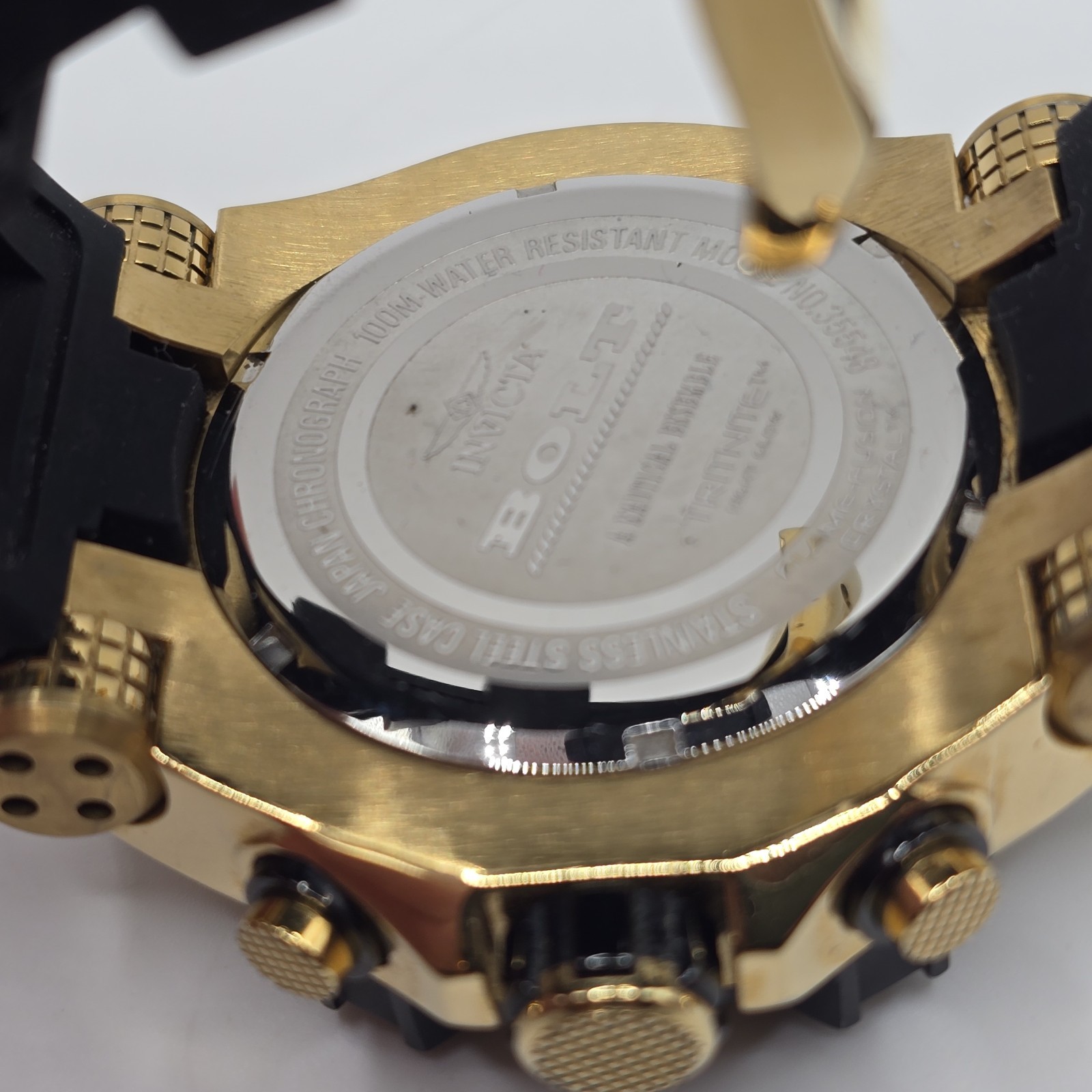 Invicta Men’s Bolt Chronograph Watch 35548 52mm Gold Black
