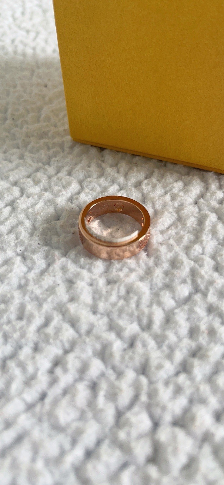 Fendi F Is Fendi Ring Crystal in Rose Size Medium/ M