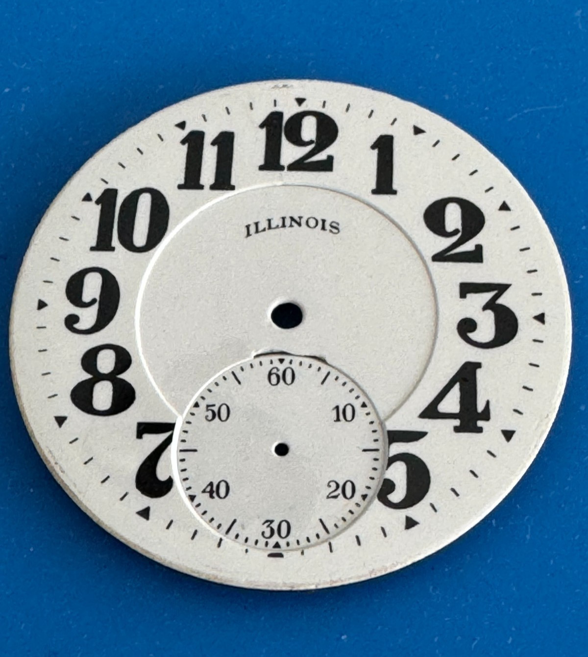 VINTAGE 16 SIZE ILLINOIS RAILROAD POCKET WATCH DOUBLE SUNK PORCELAIN DIAL!