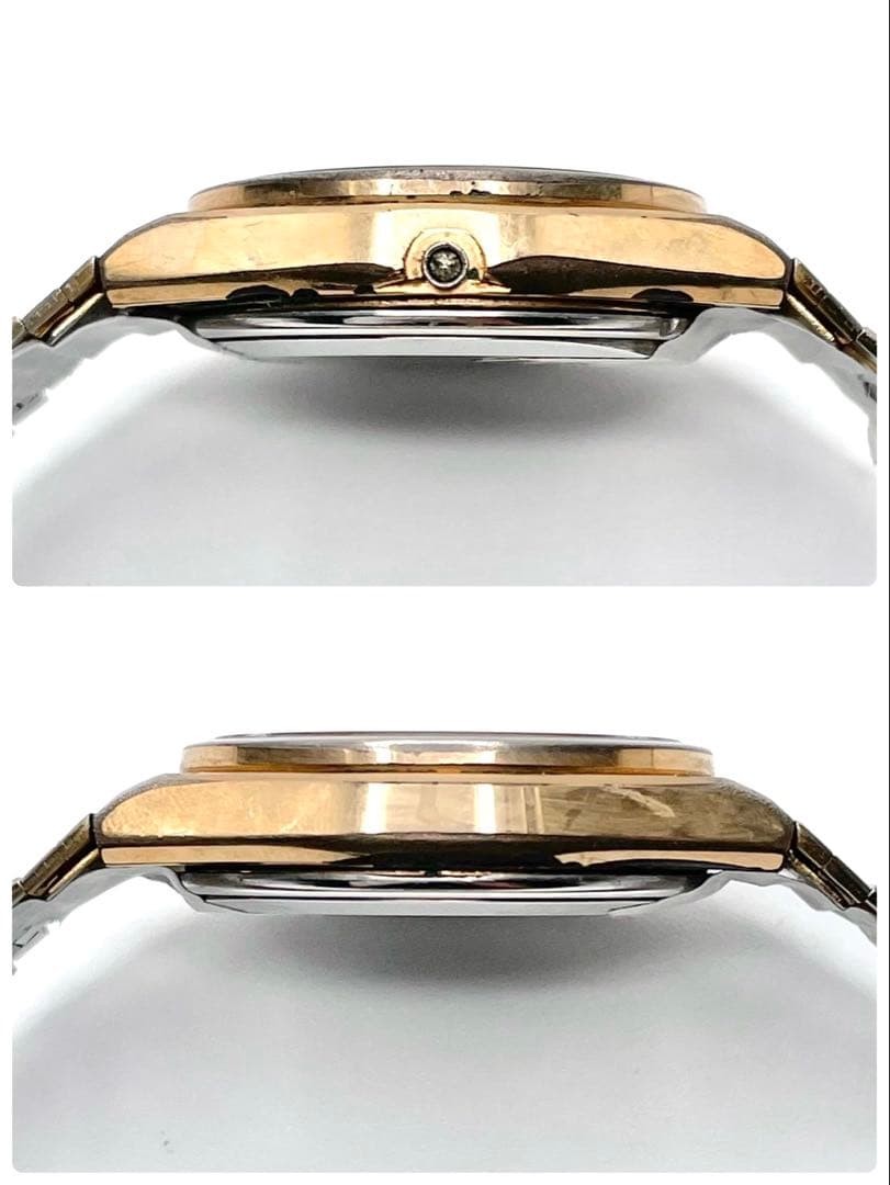 SEIKO SUPERIOR 4883-8100 Quartz Day Date Watch Gold Dial SS Bracelet 35.6mm 1977