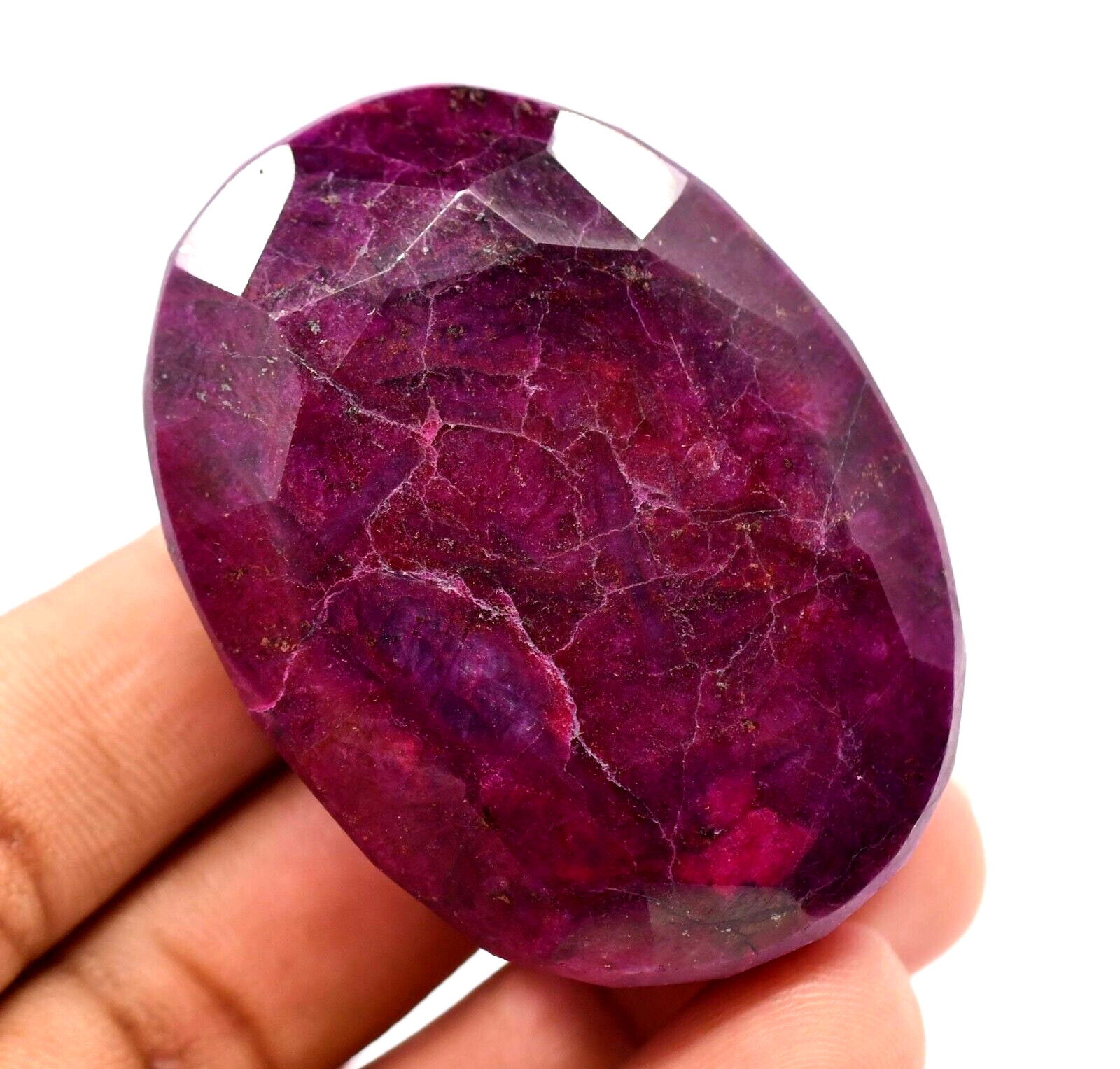 555.5 CT Natural Huge Red Ruby Certified Museum Size Treated Oval Cut Gemstone