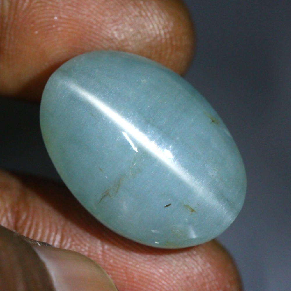 37.90 Cts_Unique Collection_100 % Natural BIG Blue Aquamarine Cat’s Eye_Brazil