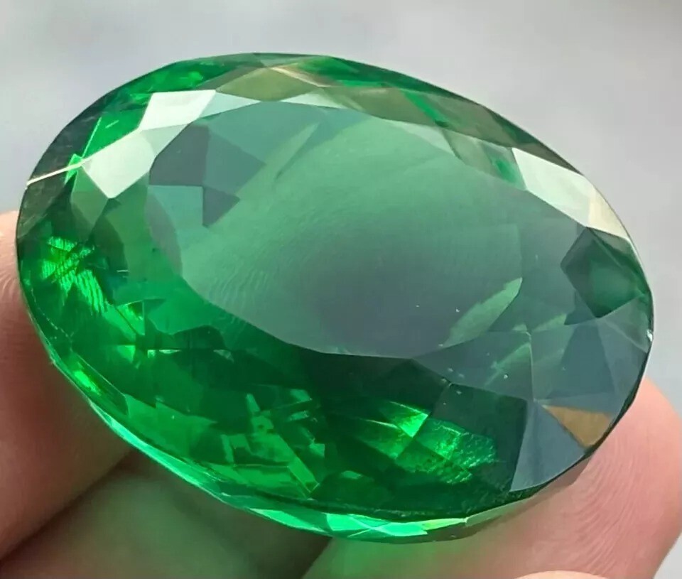 Colombian Green Emerald Huge Oval Cut 124+ Ct Certified Natural Loose Gemstone