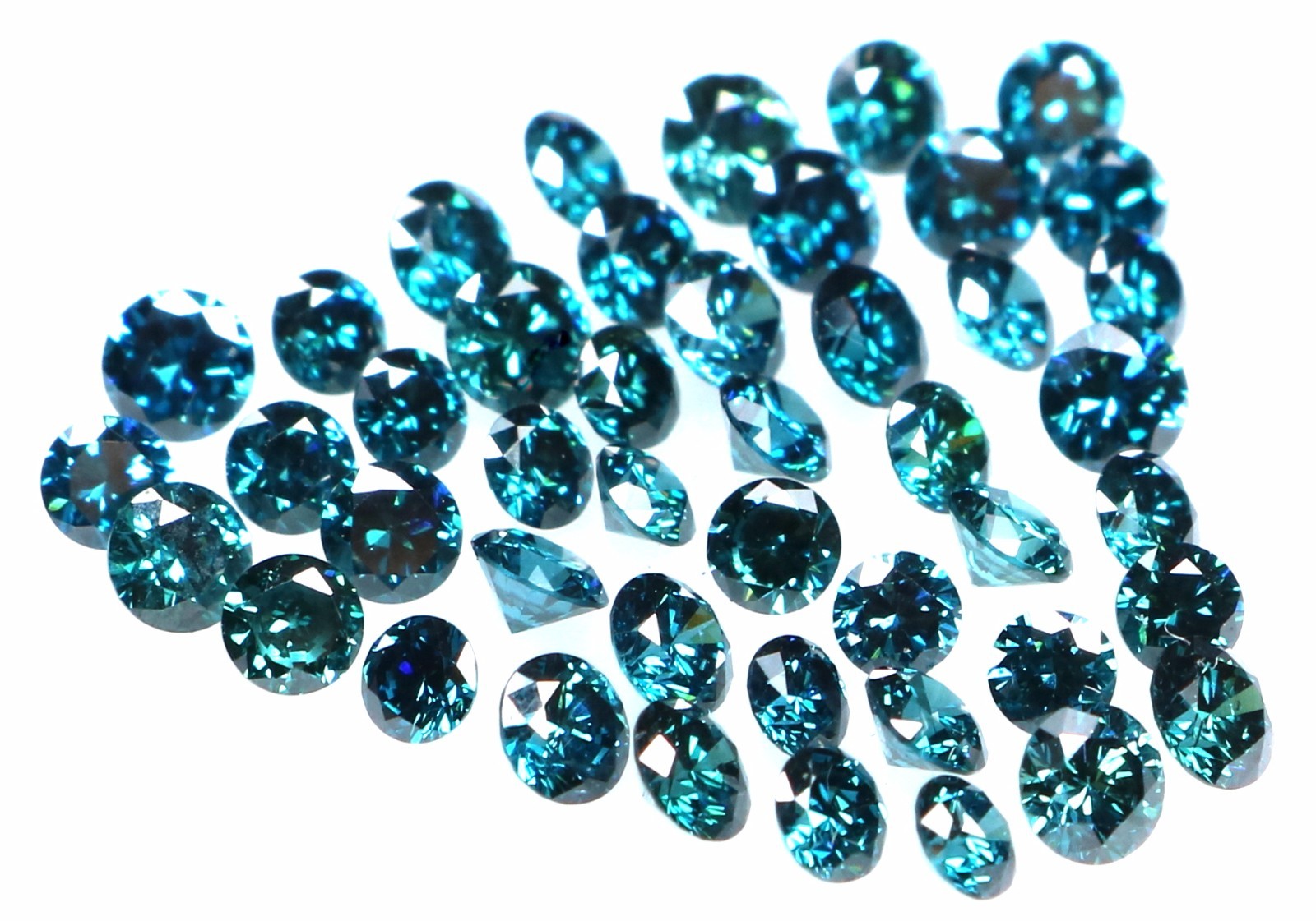Natural Loose Diamond Round Blue Color SI1 VS1 2.50 to 2.70 MM 5 Pcs Lot K18