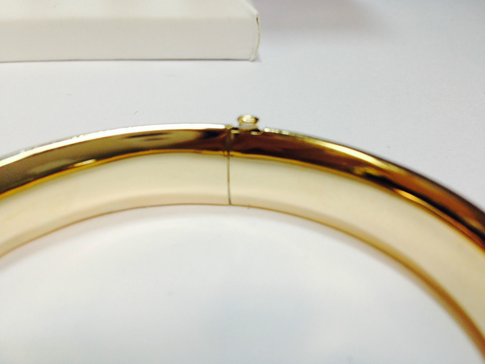 14k Yellow Gold Shiny Dome Hinged Bangle/Bracelet 6mm, 4/16″ 7 Grams, 7 Inch