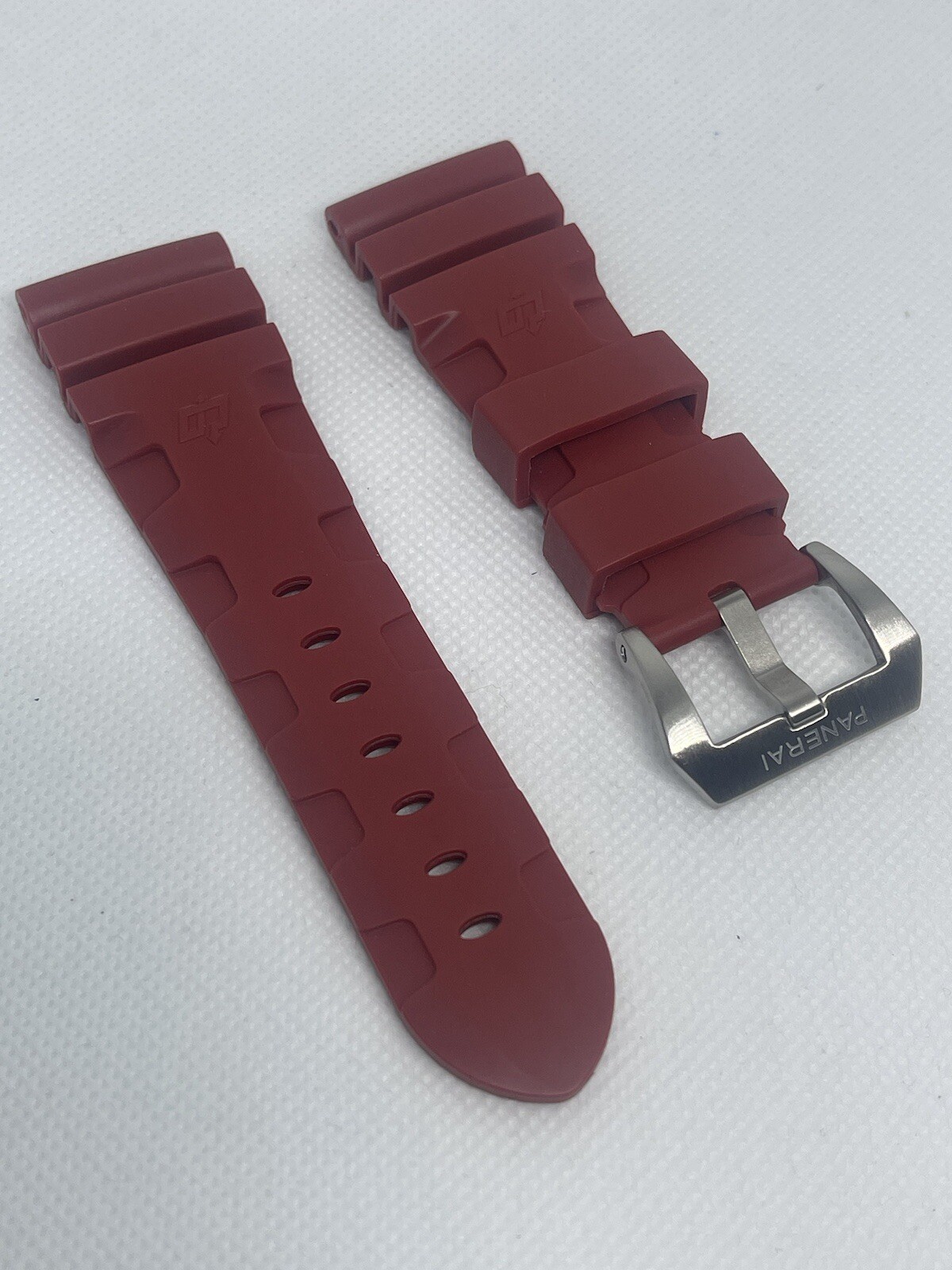 22mm Red RUBBER Watch Band Fits for Panerai PAM strap WITH BUCKLE BARGAIN