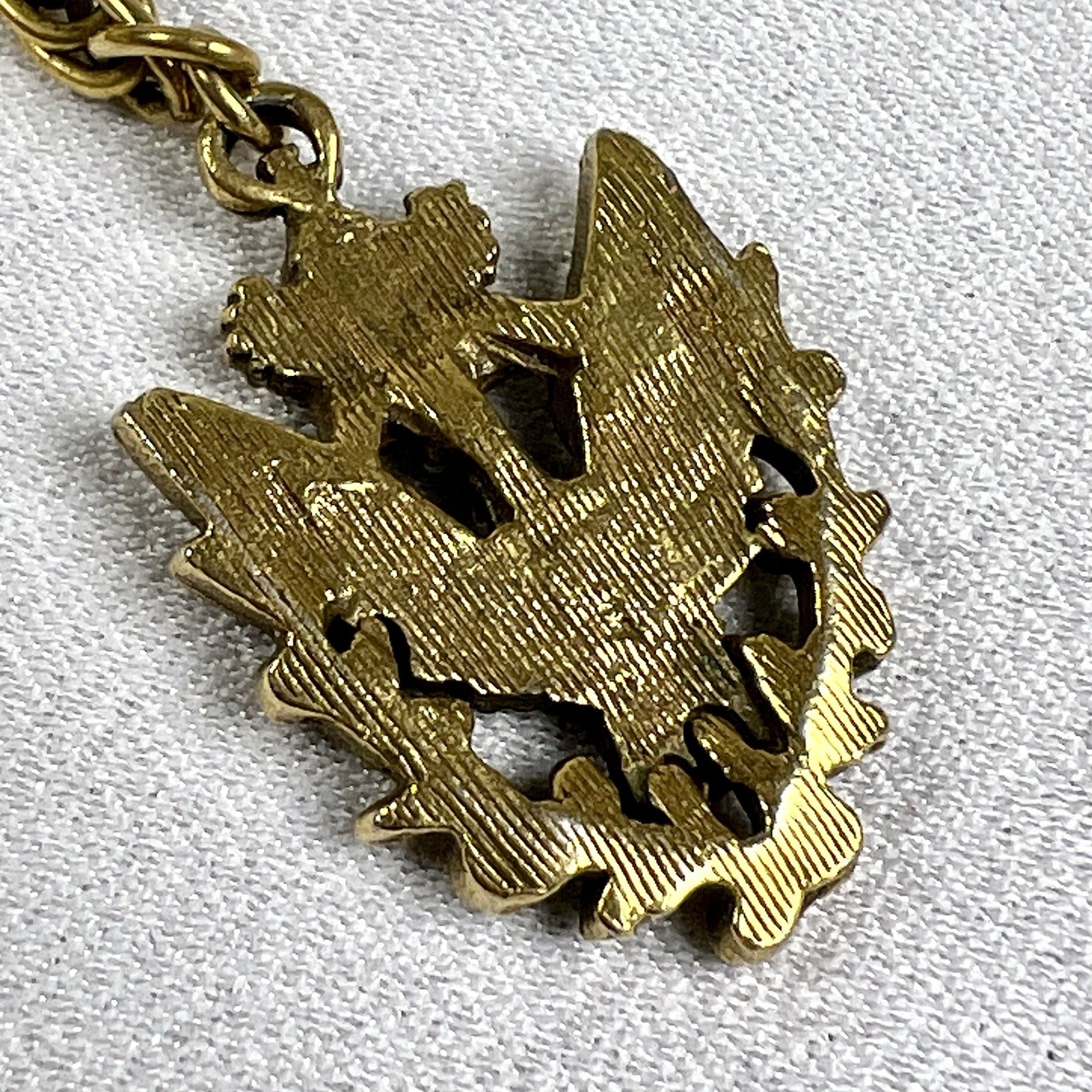 VTG Coro Chatelaine Brooch Gold Fleur de Lis Shield Eagle Royal Lion Heart Crown