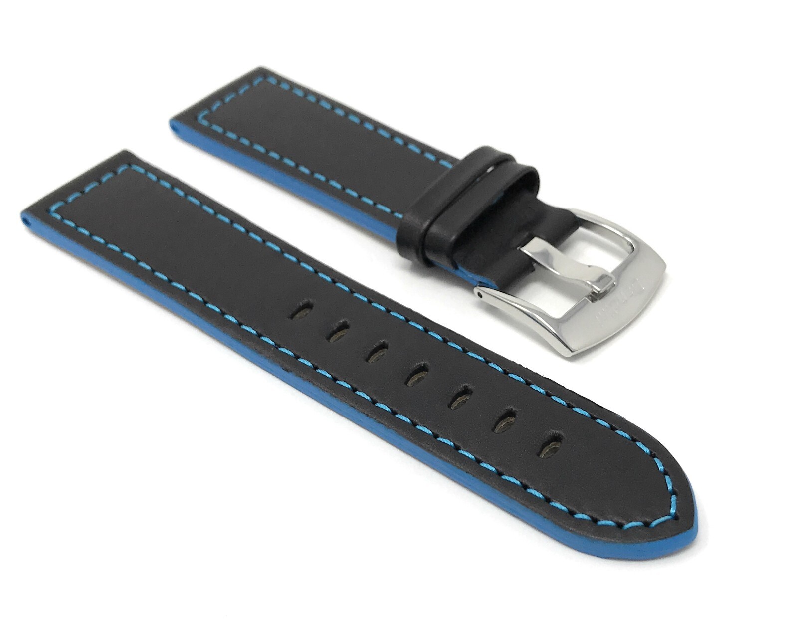 24mm Leather Aviator Watch Band Strap for Armand Nicolet JH9