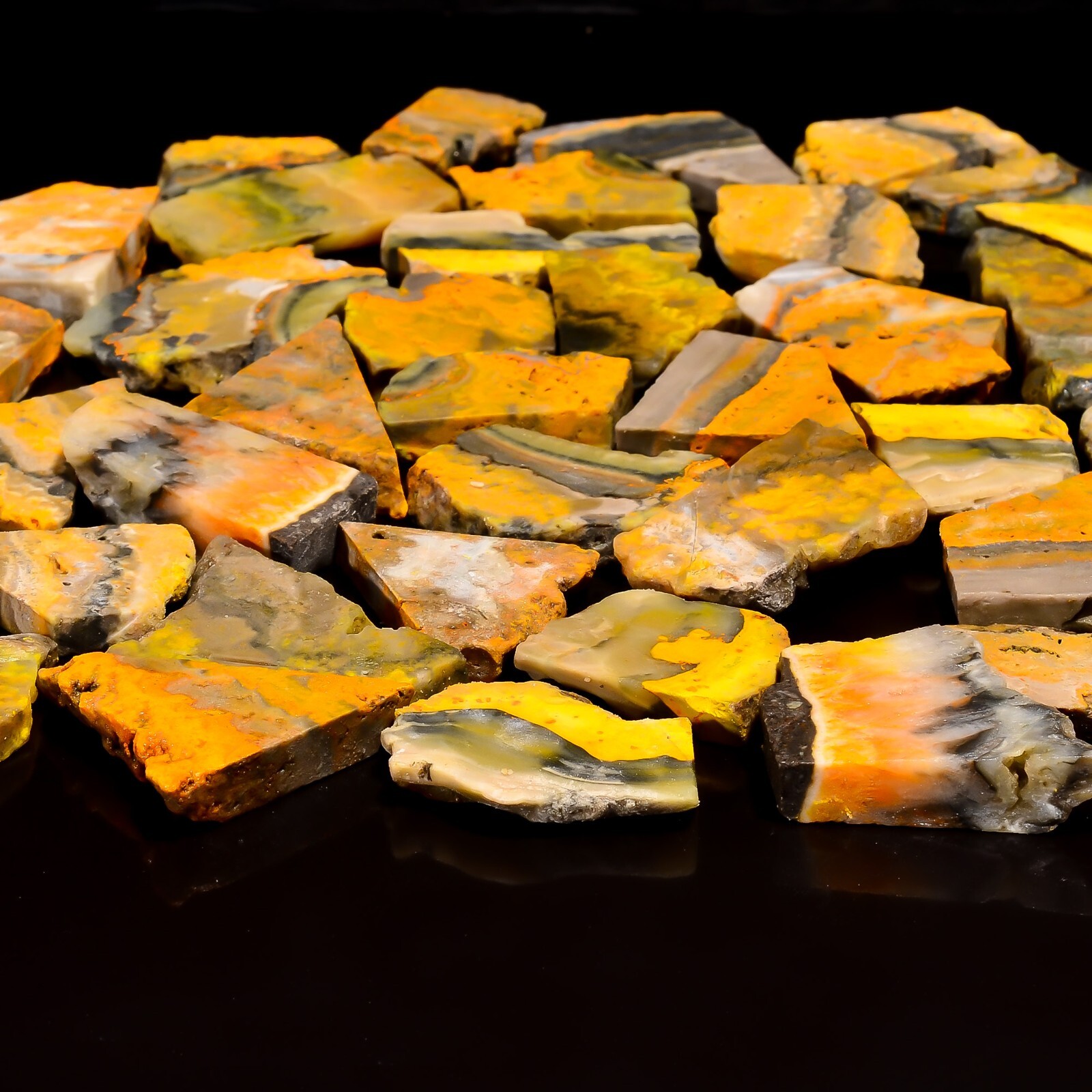 Natural Bumble Bee Jasper Slice Rough Gemstone Raw Bumble Bee Jasper Stone