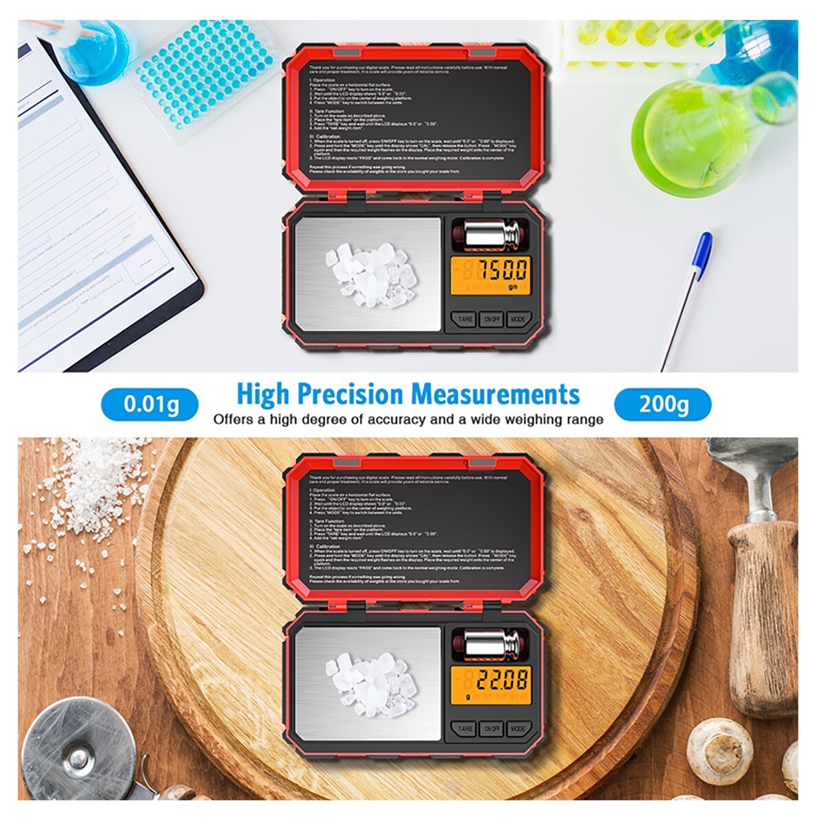 RED Fuzion Digital Pocket Scale 200g x 0.01g Jewelry Gold Gram Karat Weight