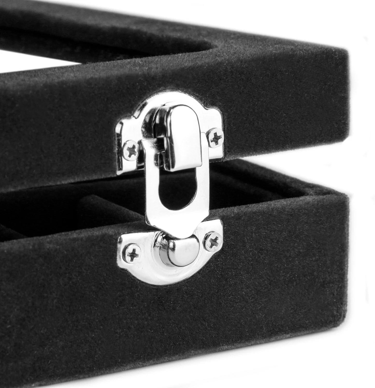 Jewelry Box Rings Organizer Tray 7 Slots Velvet Jewelry Earring Storage Box With