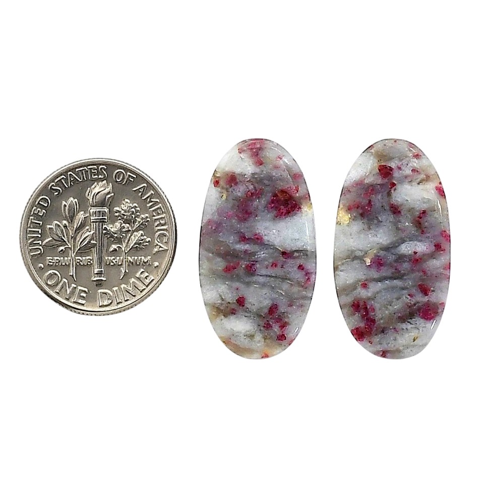 Natural Cinnabar 13.4×24.8×4.3 mm Oval Shape Polished Gemstone LS51-06749