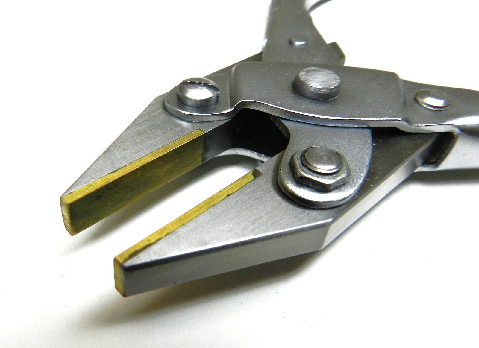 Brass Jaw Parallel Flat Nose Pliers 125mm Non Marring Jaws for Jewelry Crafts