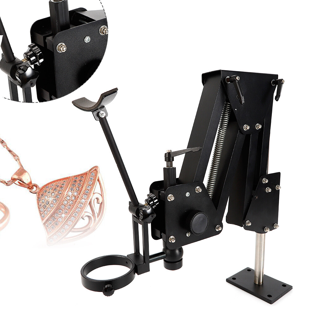 Micro Inlaid Mirror Microscope Stand & Microscope Micro-Setting Jewelry Tool Set