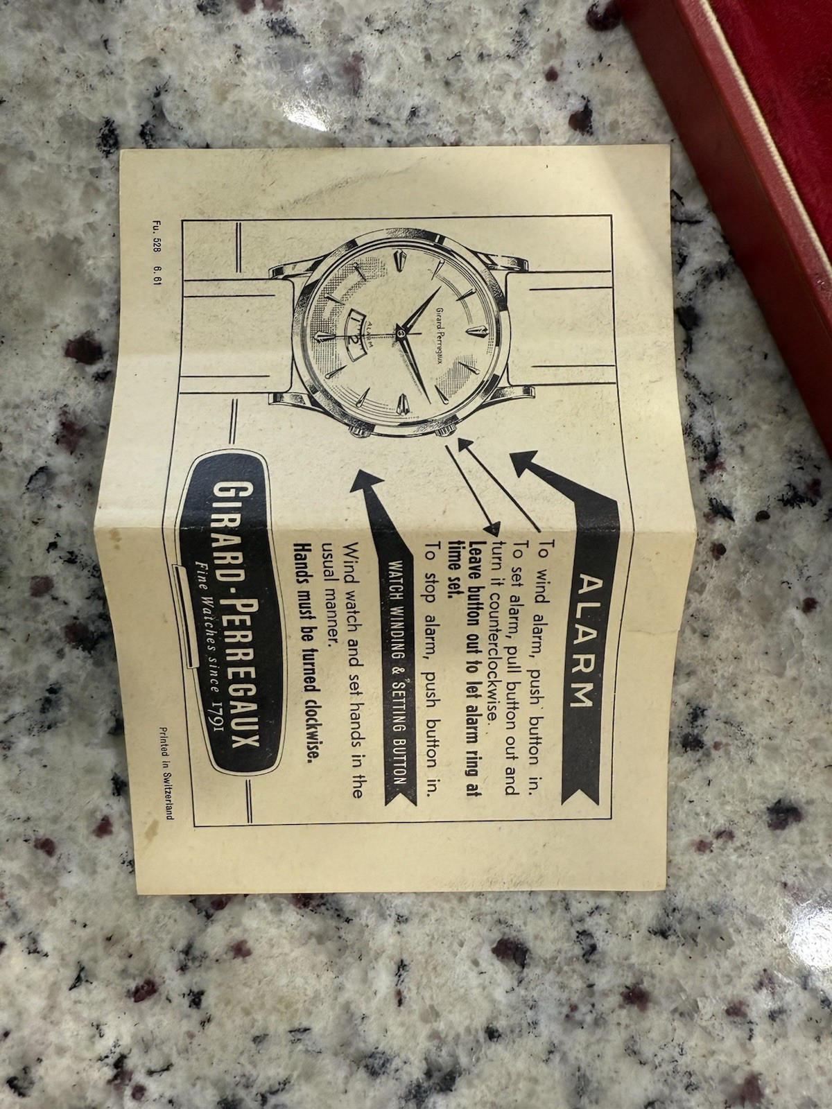 Rare 1960s Girard Perregaux 29mm Tank 17J S.Steel Manual Wind Watch W/Box