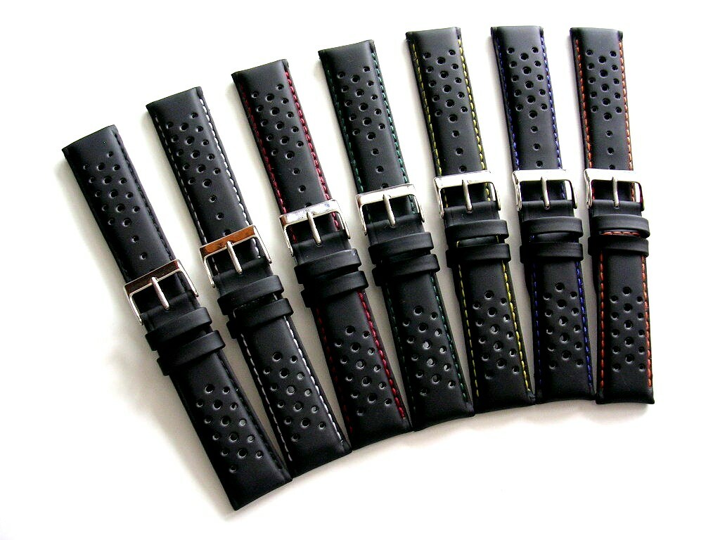 Silicon GT Rally Sport perforated Dive watchband strap water-resistant IW SUISSE