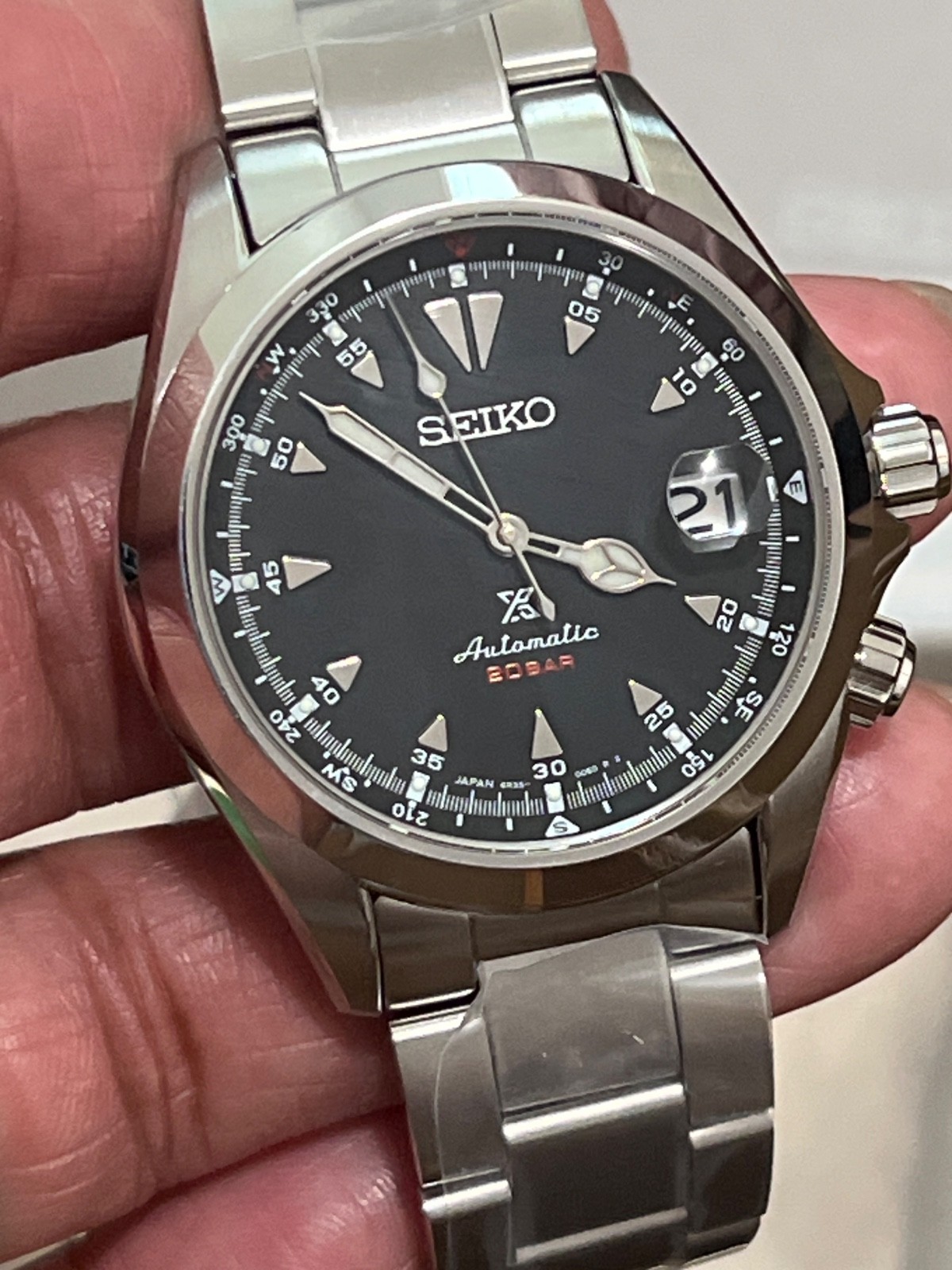 Authentic ❤️Seiko Prospex Automatic Alpinist Black Dial Men’s Watch SPB117