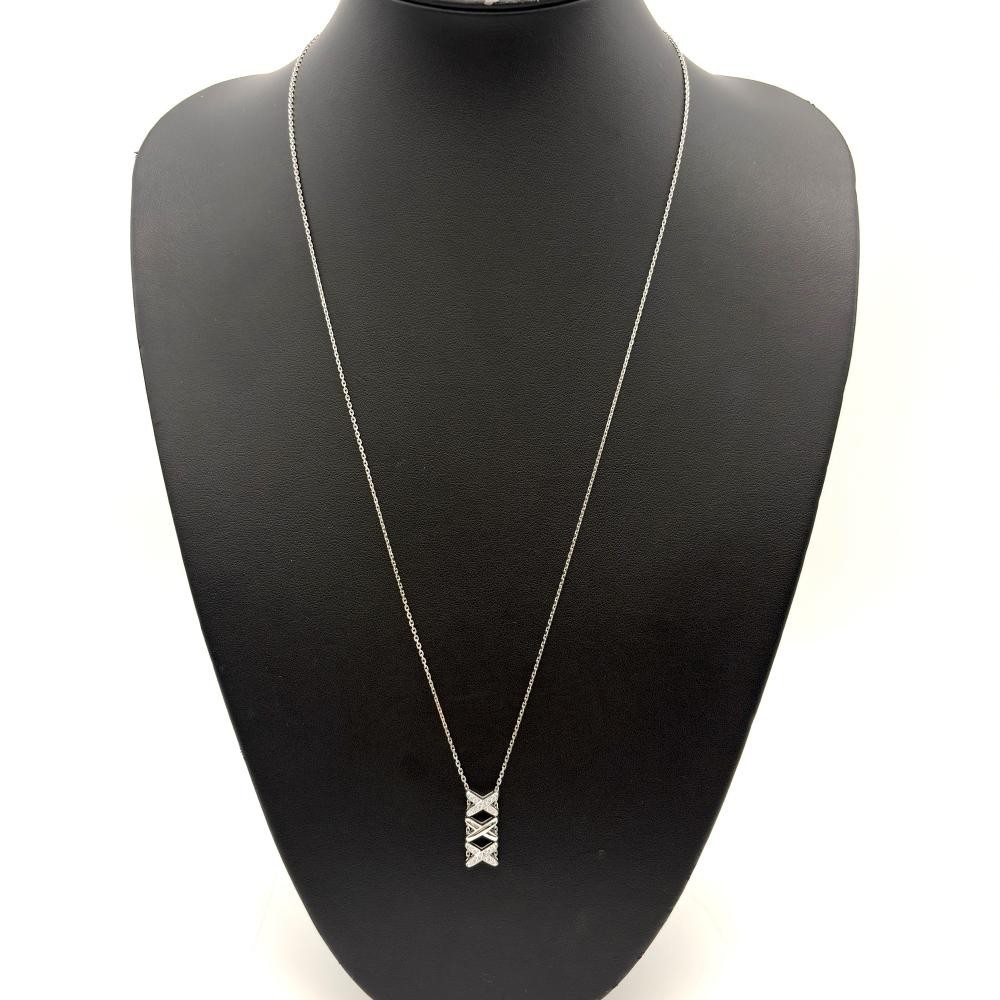 Authentic CHAUMET Liens d’Amour Necklace Diamond 18K White Gold 65.5cm