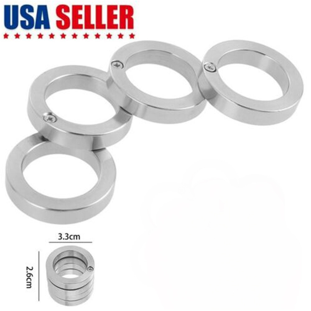 4pcs Stainless Steel Outdoor Rotatable Folding Ring Clasp Ring For Hiking Men
