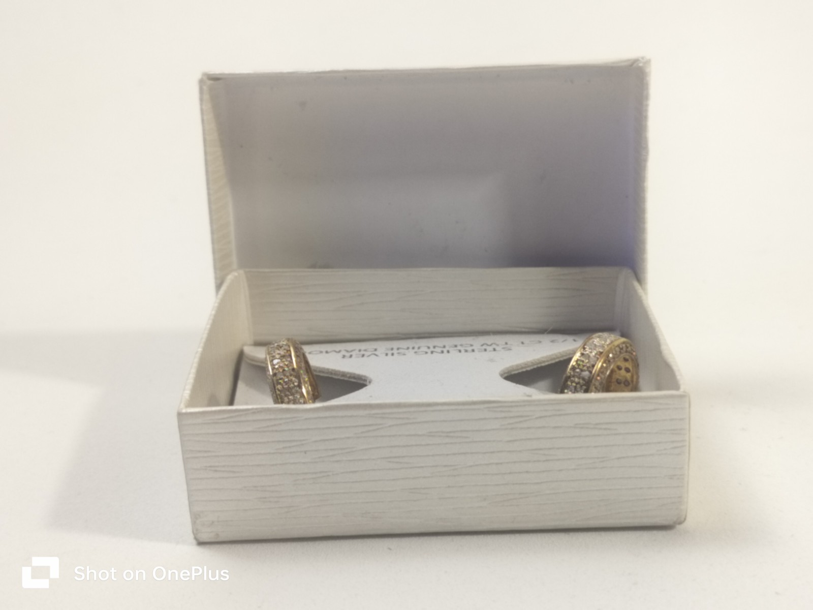 Victoria Townsend Macy’s 1/2 CT TW Genuine Diamond Earrings Sterling Silver / GP