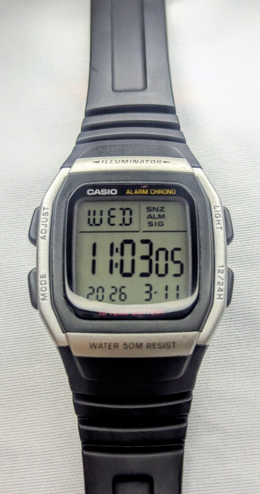 Casio W-96H Digital Multifunction Men’s 36MM Sports Watch. All But Light Works