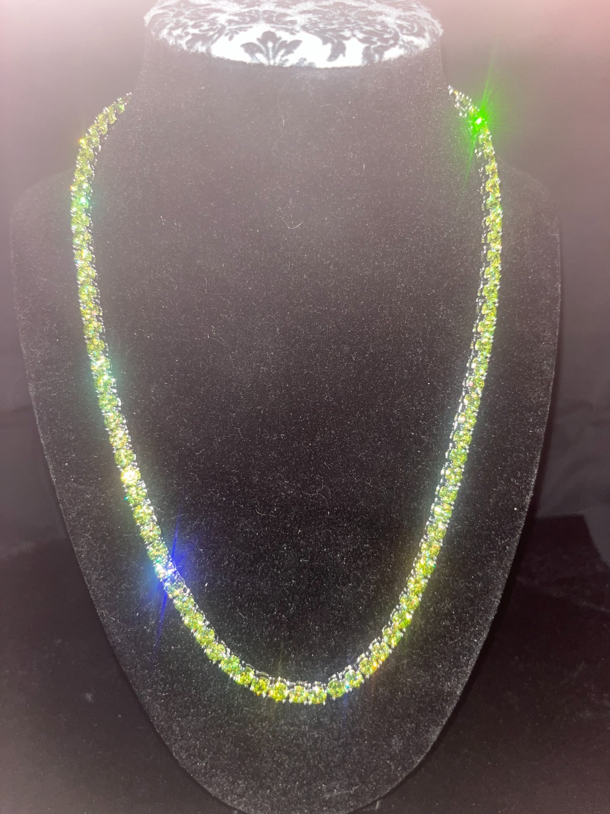 Colored Zirconia Tennis Necklaces ICED OUT Jewelry