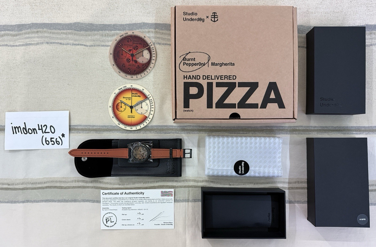 Time & Tide X Studio Underd0g 01 Burnt Pepperoni Pizza *Event Exclusive* Watch