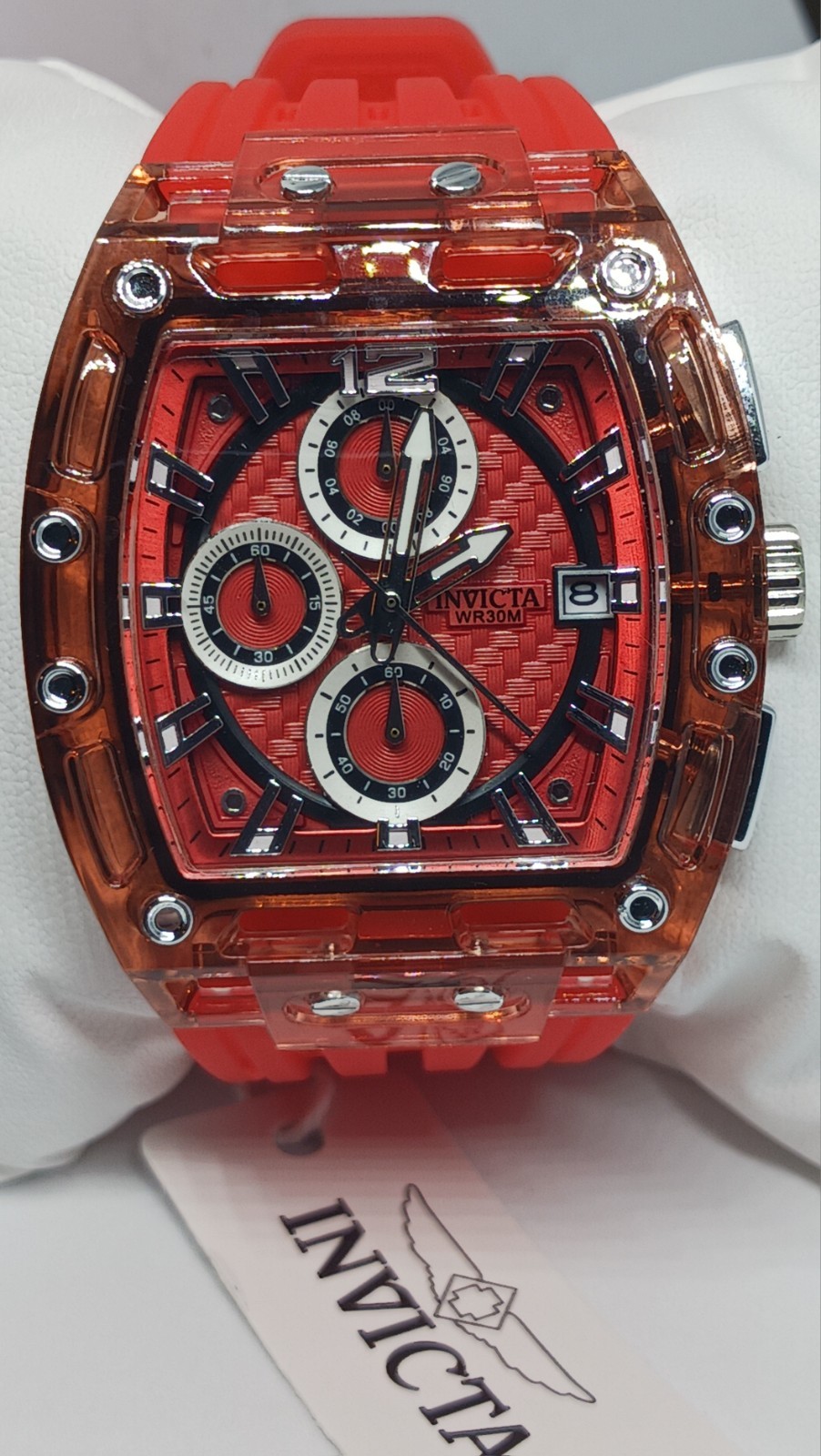 Invicta S1 Rally Allogrip Men 42mm Red Tone Case Red Metal Dial Red Band 70142