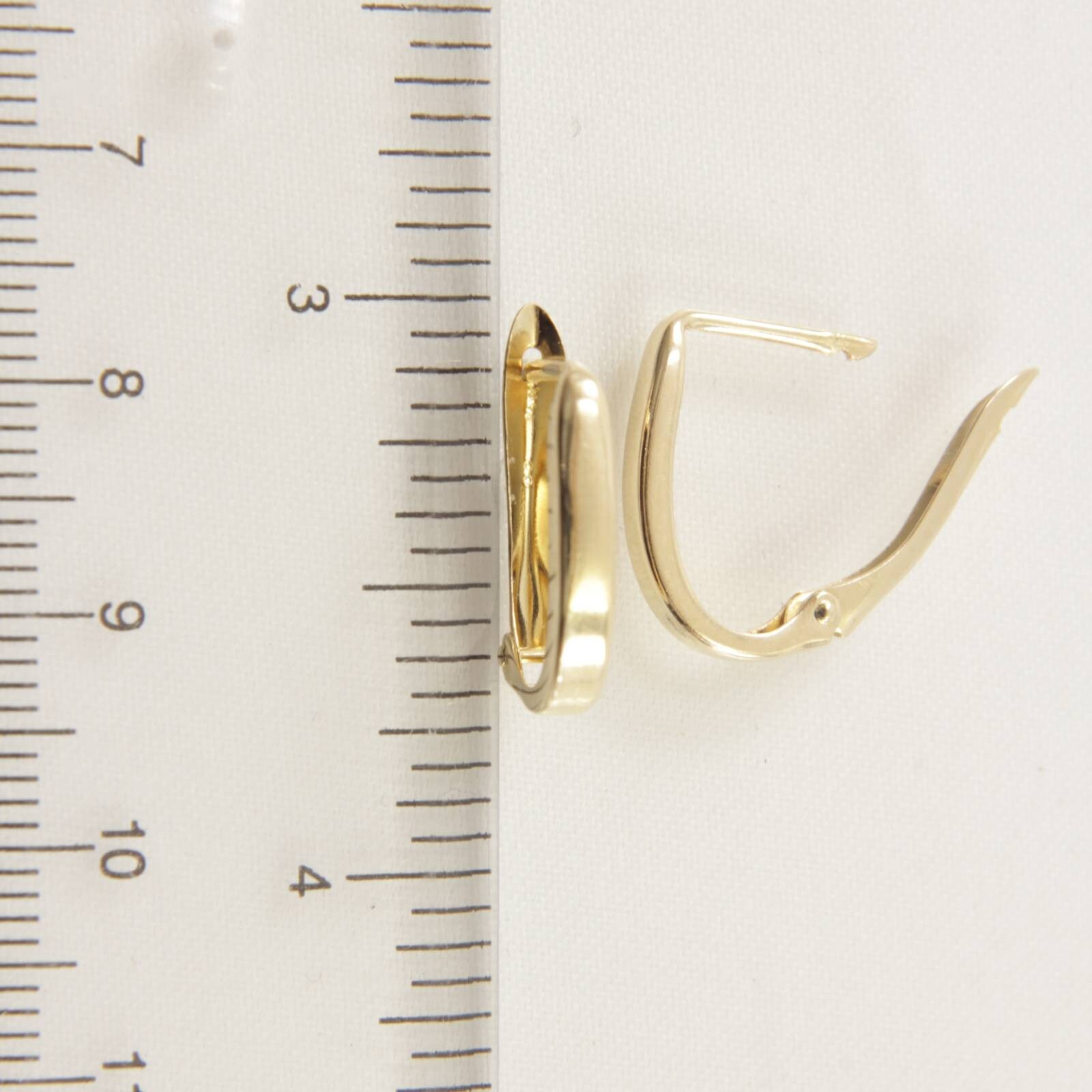 Pair of 14k Solid Yellow Gold Euro Back Finding for Earrings Good for Dangle DIY