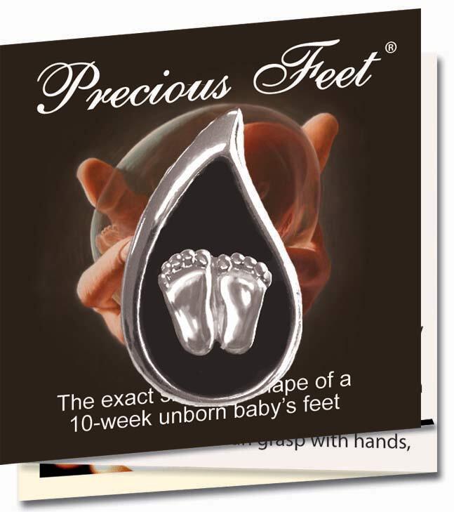 Precious Feet, Silver Plated, Tear Drop Jewelry, Lapel Pin