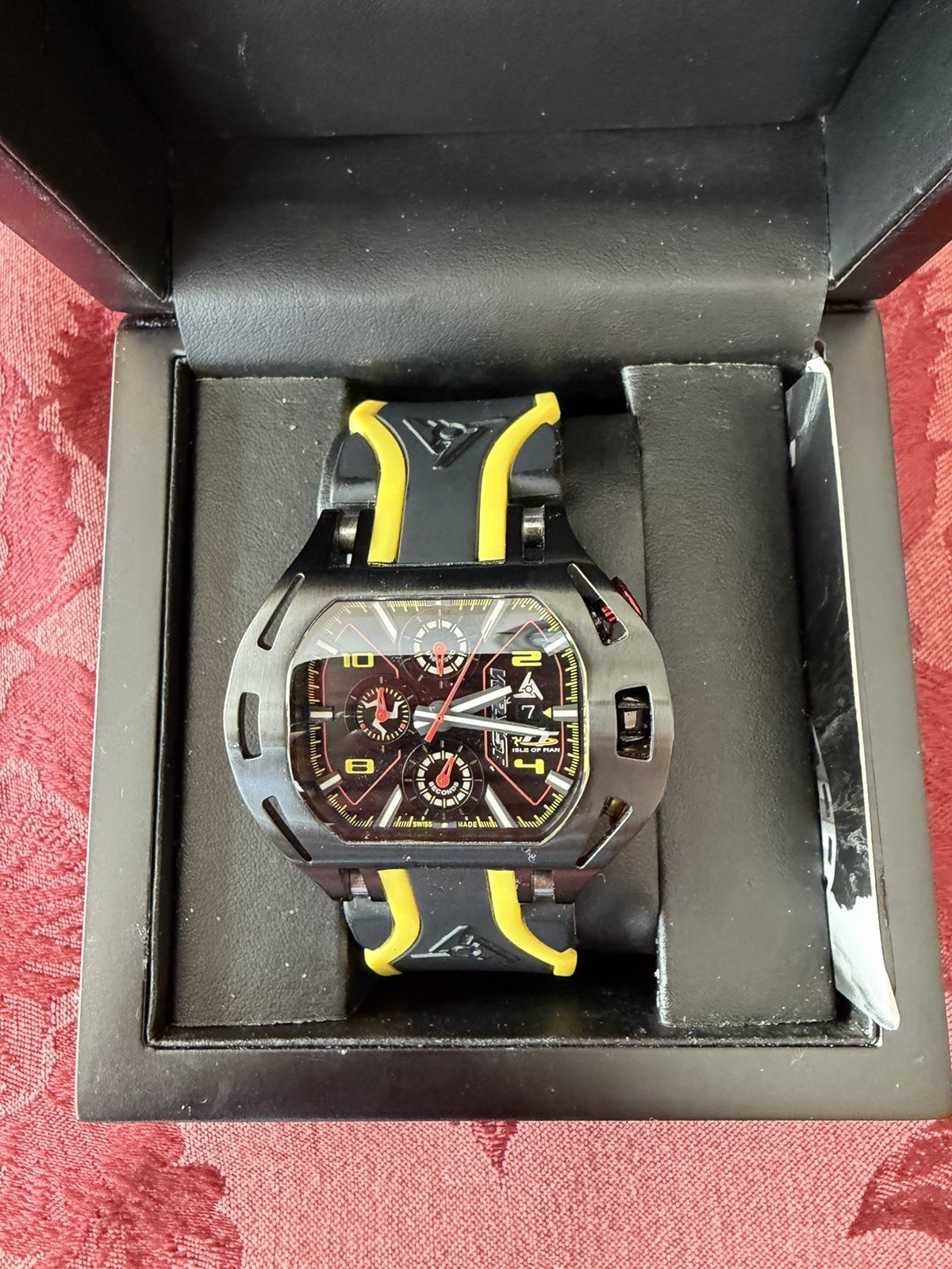 WRYST Isle of Man TT Quartz Chronograph Date 100m Black/Yellow w/ Box Manual