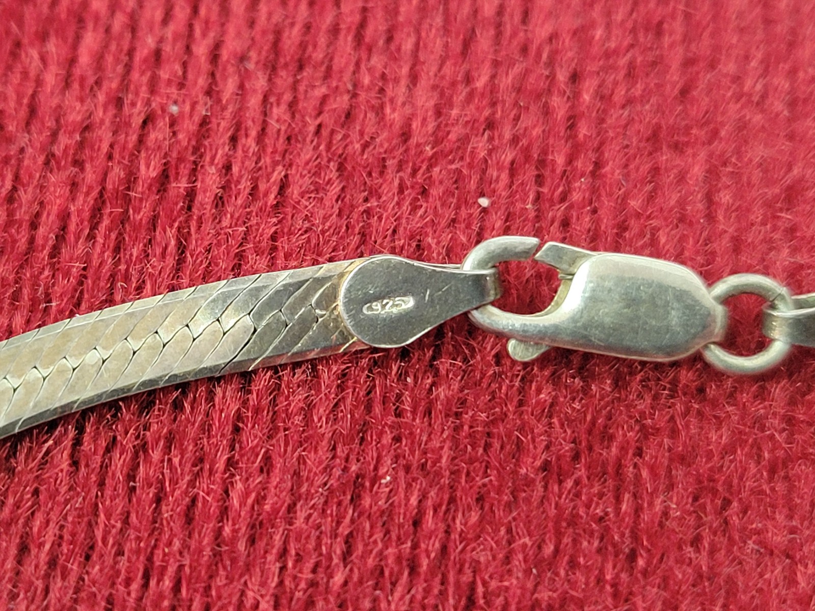 Nice Vintage Flat Chain Link .925 Sterling Silver Necklace, 18”, 9.45g